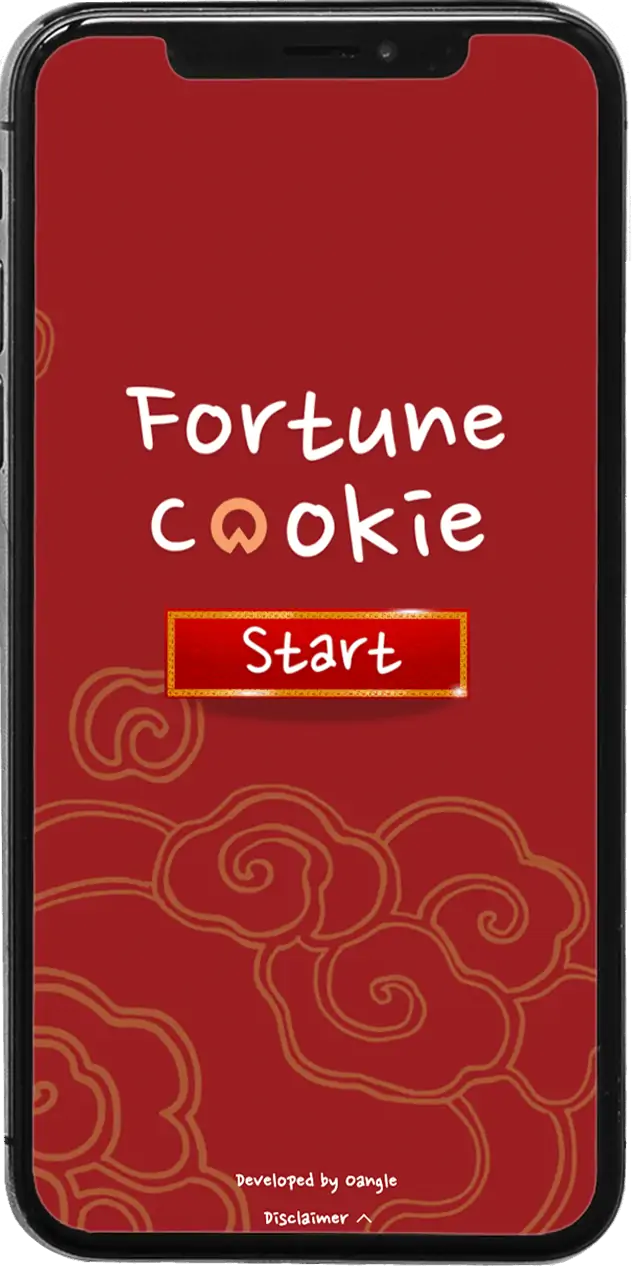 mobile mockup of fortune cookie 2020